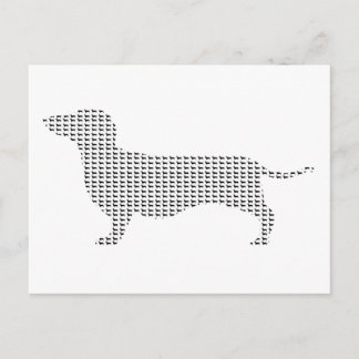 Dachshund Silhouette From Many Postcard