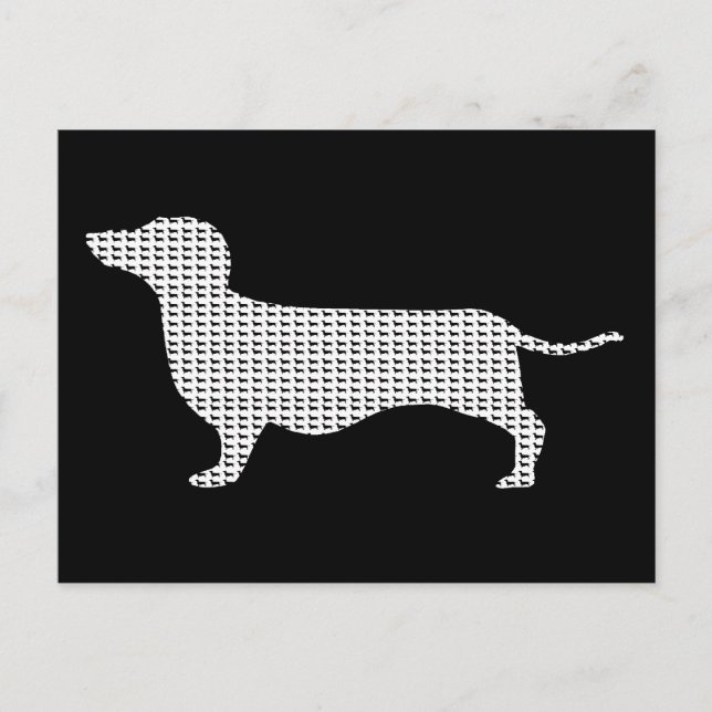 Dachshund Silhouette From Many Postcard (Front)