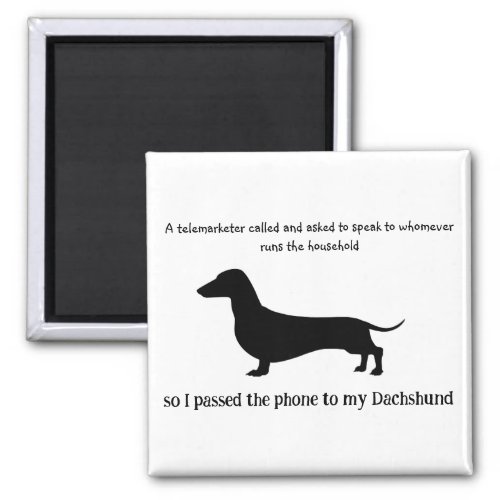 Dachshund Silhouette Funny  Magnet