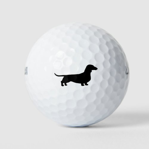 Dachshund Silhouette Golf Balls