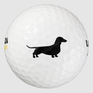 Dachshund Silhouette Golf Balls