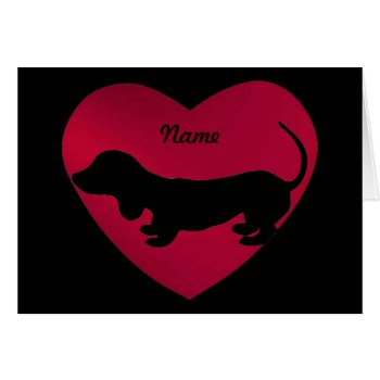 Dachshund Silhouette In Red Heart by Paws_At_Peace at Zazzle