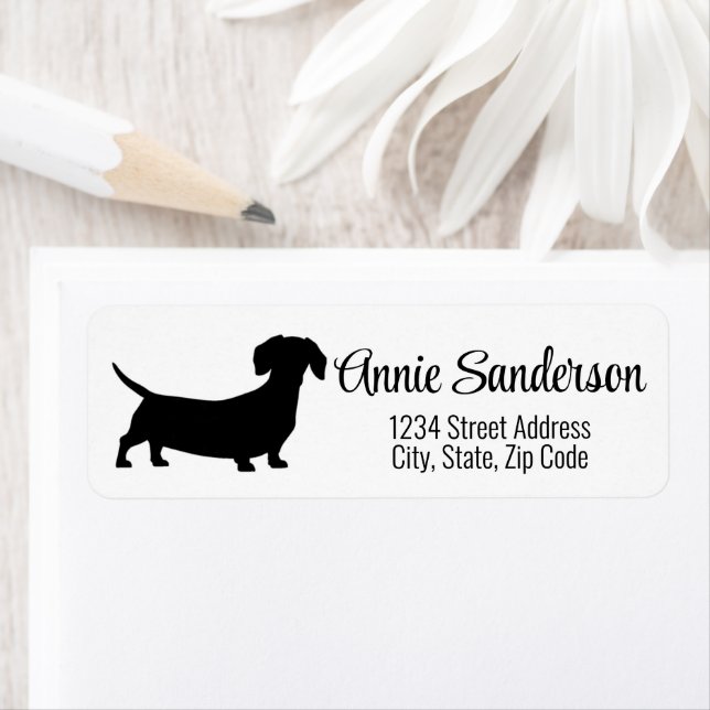 Dachshund Silhouette  Label (Insitu)