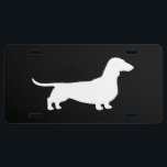 Dachshund Silhouette License Plate<br><div class="desc"></div>
