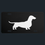 Dachshund Silhouette License Plate<br><div class="desc"></div>