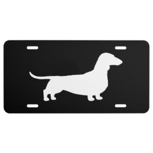 Dachshund Silhouette License Plate