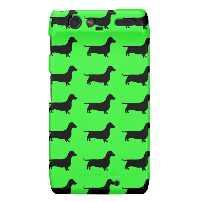 Dachshund Silhouette Pattern Droid RAZR Cover