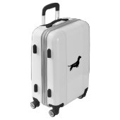 Dachshund Silhouette Personalized Luggage (Rotated Left)