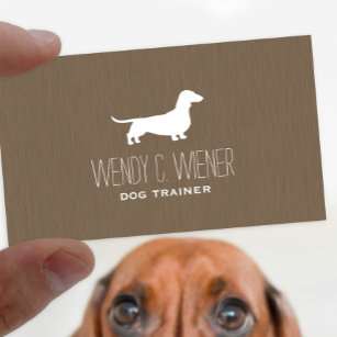 Dachshund Silhouette   Pet Wiener Dog   Weenie Dog Business Card