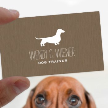 Dachshund Silhouette | Pet Wiener Dog | Weenie Dog Business Card by jennsdoodleworld at Zazzle