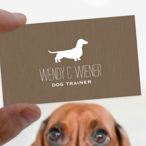 Dachshund Silhouette  Pet Wiener Dog  Weenie Dog Business Card