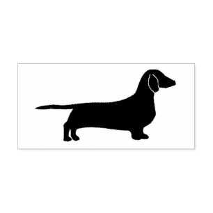 dachshund silhouette self-inking stamp
