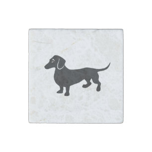 Dachshund Silhouette Stone Magnet