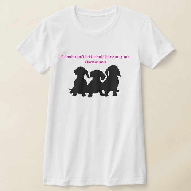 Dachshund Silhouette T-Shirt (Laydown)