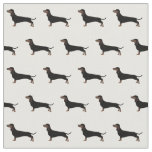 Dachshund Silhouette Tiled Fabric