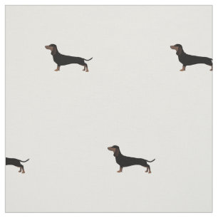 Dachshund Silhouette Tiled Fabric Custom Spacing 2