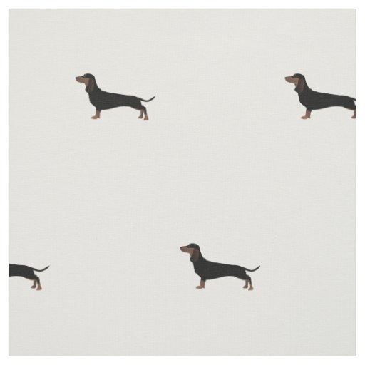 Dachshund Silhouette Tiled Fabric Custom Spacing 2