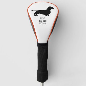 Dachshund Silhouette Wiener Dog Personalized Golf Head Cover by jennsdoodleworld at Zazzle