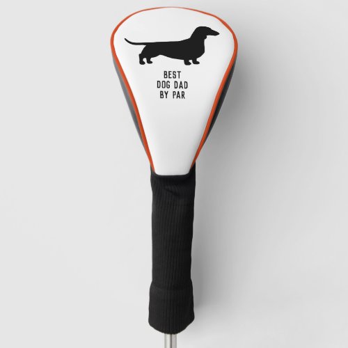 Dachshund Silhouette Wiener Dog Personalized Golf Head Cover