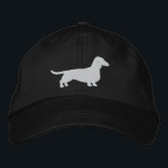 Dachshund Silhouette Wiener Dog Pet Canine Cute Embroidered Baseball Cap<br><div class="desc">This cool Dachshund lover’s hat is available in a variety of colors. Embroidered shorthaired wiener dog silhouette can be customized to an assortment of color choices. Show off your love for the breed with the perfect Doxie hat. Makes a great gift for Dachsie dog dads, weenie dog moms, AKC dog...</div>