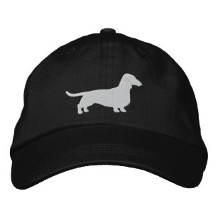 Dachshund Silhouette Wiener Dog Pet Canine Cute Embroidered Baseball Cap
