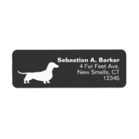 Dachshund Silhouette | Wiener Dog Return Address