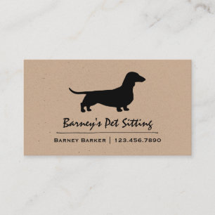 Dachshund Silhouette Wiener Dog Sausage Dog Business Card