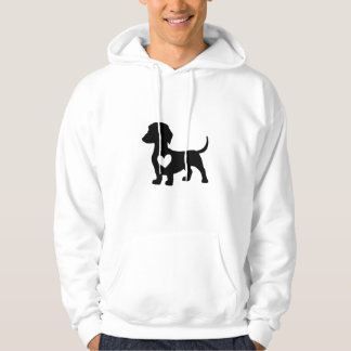 Dachshund Silhouette with Heart Hoodie
