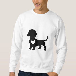 Dachshund Silhouette with Heart Sweatshirt