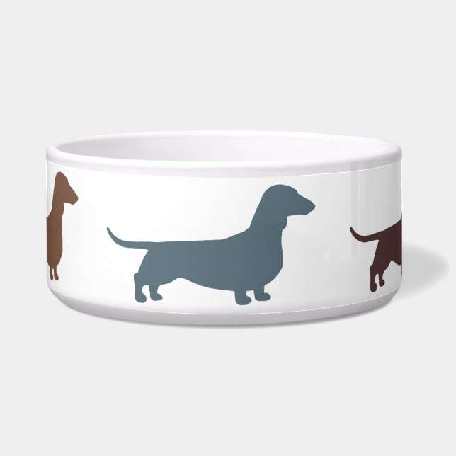 Dachshund Silhouettes Bowl (Front)