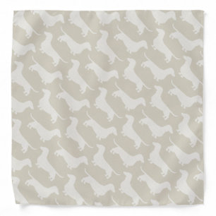 Dachshund Silhouettes Pattern Bandana
