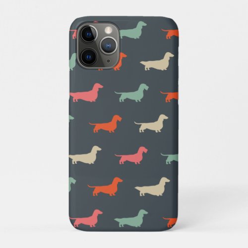 Dachshund Silhouettes Wiener Dog Lovers iPhone 11 Pro Case