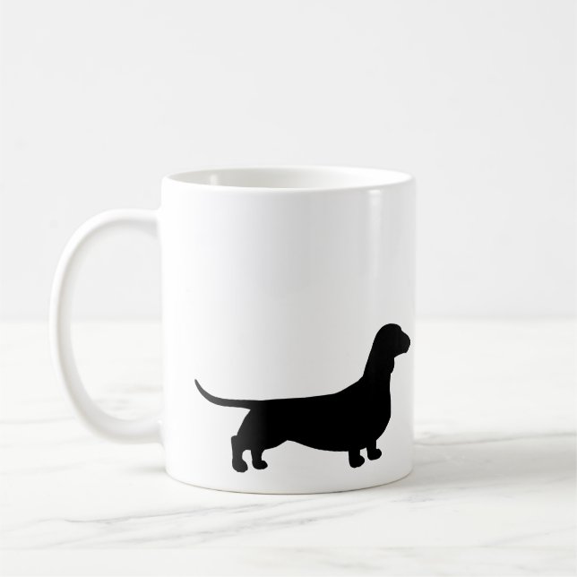 Dachshund Silhouettes Wiener Dog Lover's Coffee Mug (Left)