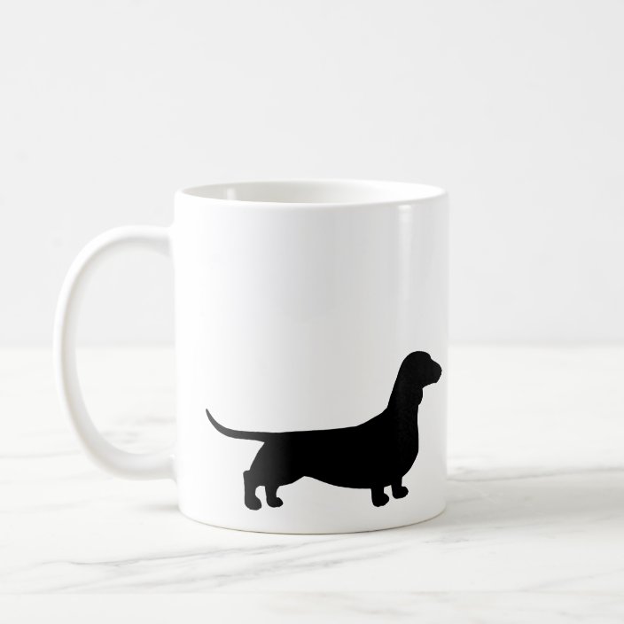 Tea Cup 11 oz ceramic silhouette Wiener Dog Dachshund Silhouettes Coffee Mug