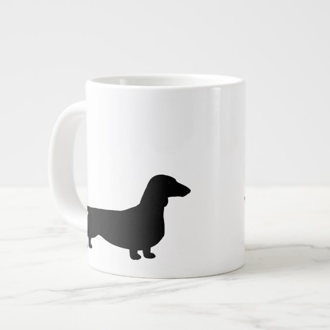 Dachshund Silhouettes Wiener Dog Lover's Giant Coffee Mug (Front Left)