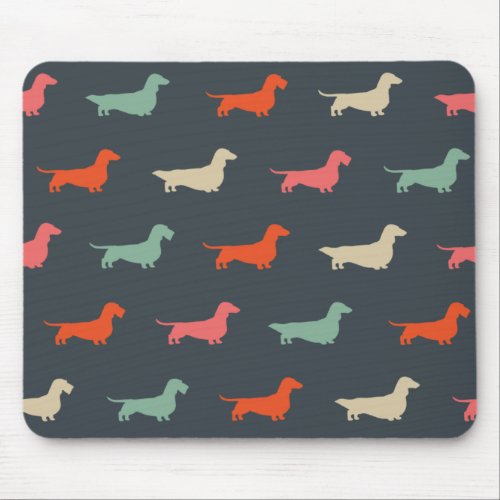 Dachshund Silhouettes Wiener Dog Lovers Mouse Pad