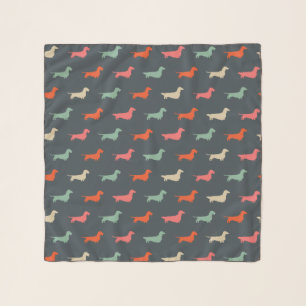 Dachshund Silhouettes Wiener Dog Lover's Scarf