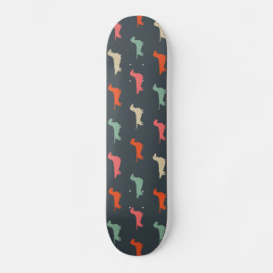 Dachshund Silhouettes Wiener Dog Lover's Skateboard