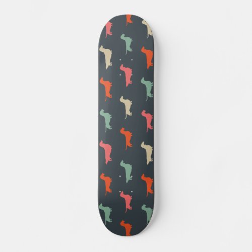 Dachshund Silhouettes Wiener Dog Lovers Skateboard