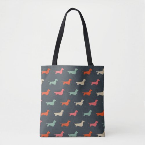 Dachshund Silhouettes Wiener Dog Lovers Tote Bag