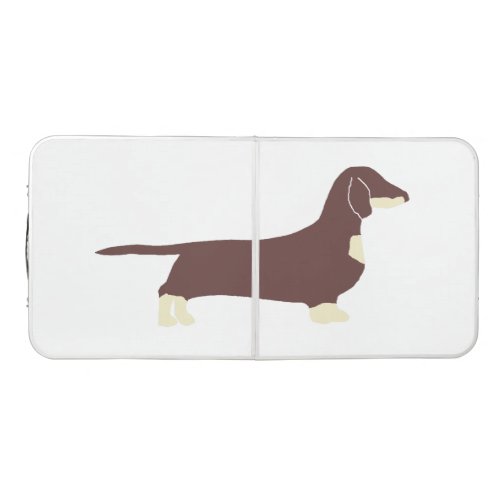 dachshund silo chocolate and cream beer pong table