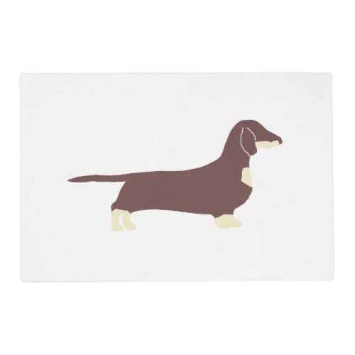 dachshund silo chocolate and cream placemat