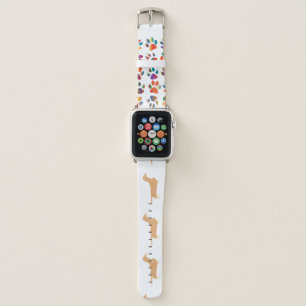 dachshund silo fawn and cream apple watch band