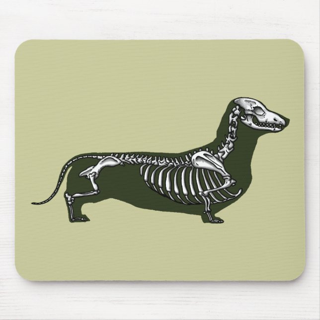 dachshund skeleton mouse pad (Front)