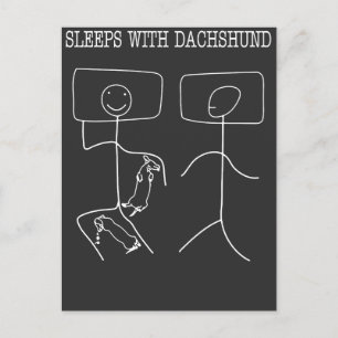 Dachshund Sleep With Dachshunds Postcard