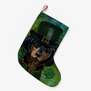 Dachshund small christmas stocking
