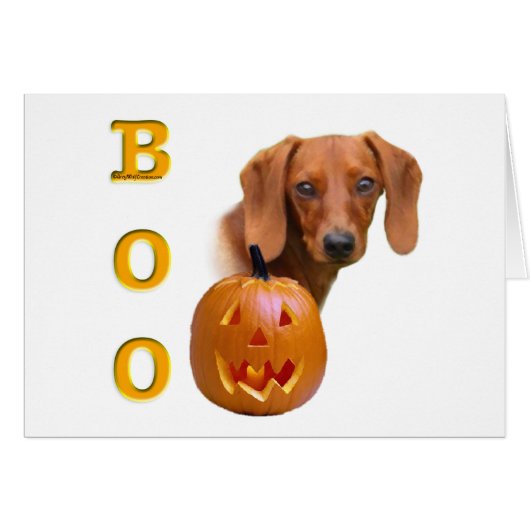 Dachshund (smooth) Boo Cards (Front Horizontal)