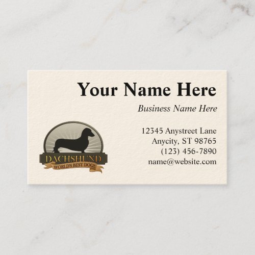 Dachshund [Smooth] Business Card Templates