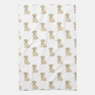 Dachshund (Smooth, Cream) Kitchen Towel