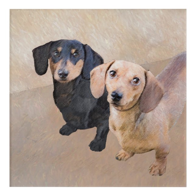 Dachshund (Smooth) Painting - Original Dog Art (Front)